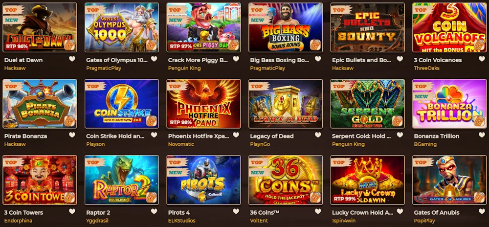 Smokace Casino Spieleangebot